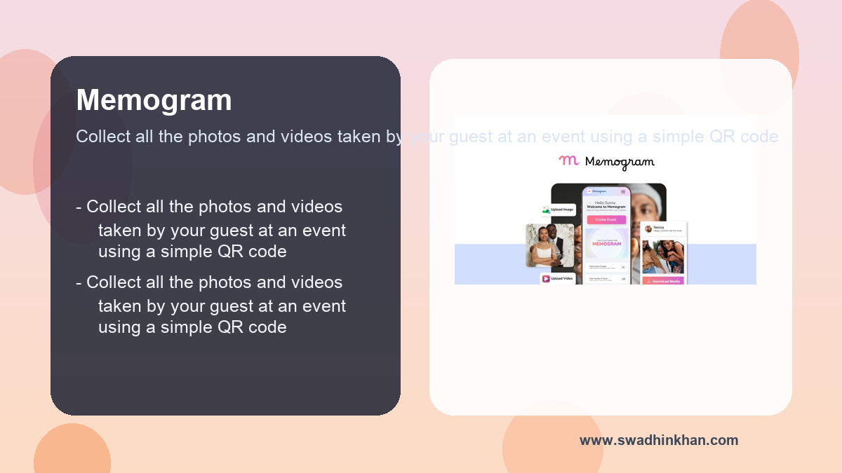 collect wedding guest photos with a QR code workflow benefits with Memogram
