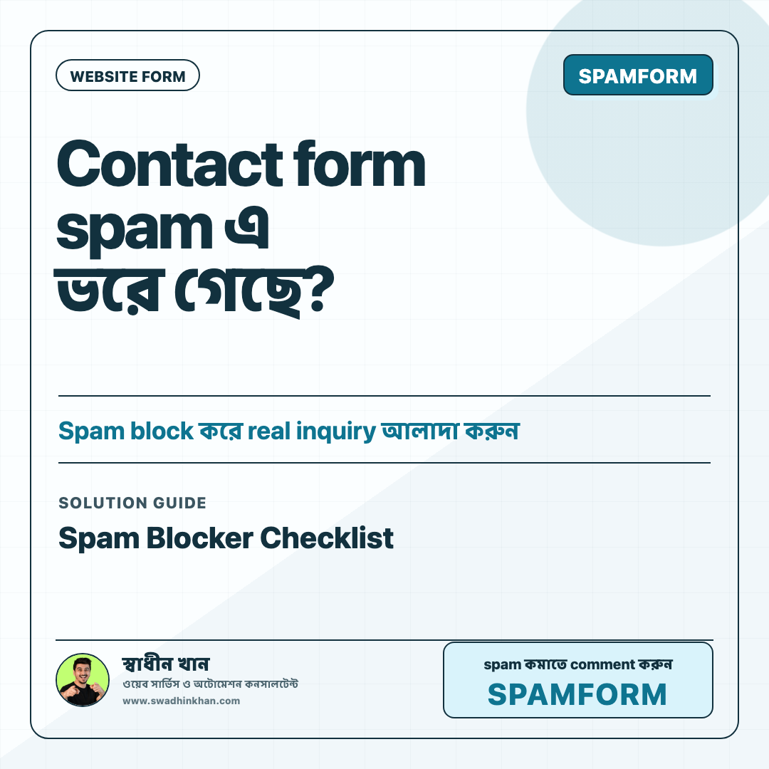 Contact Form Spam Blocker Checklist preview
