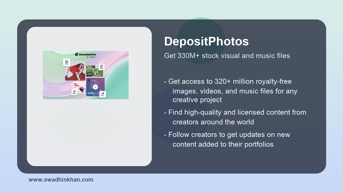 DepositPhotos lifetime deal workflow benefits with DepositPhotos