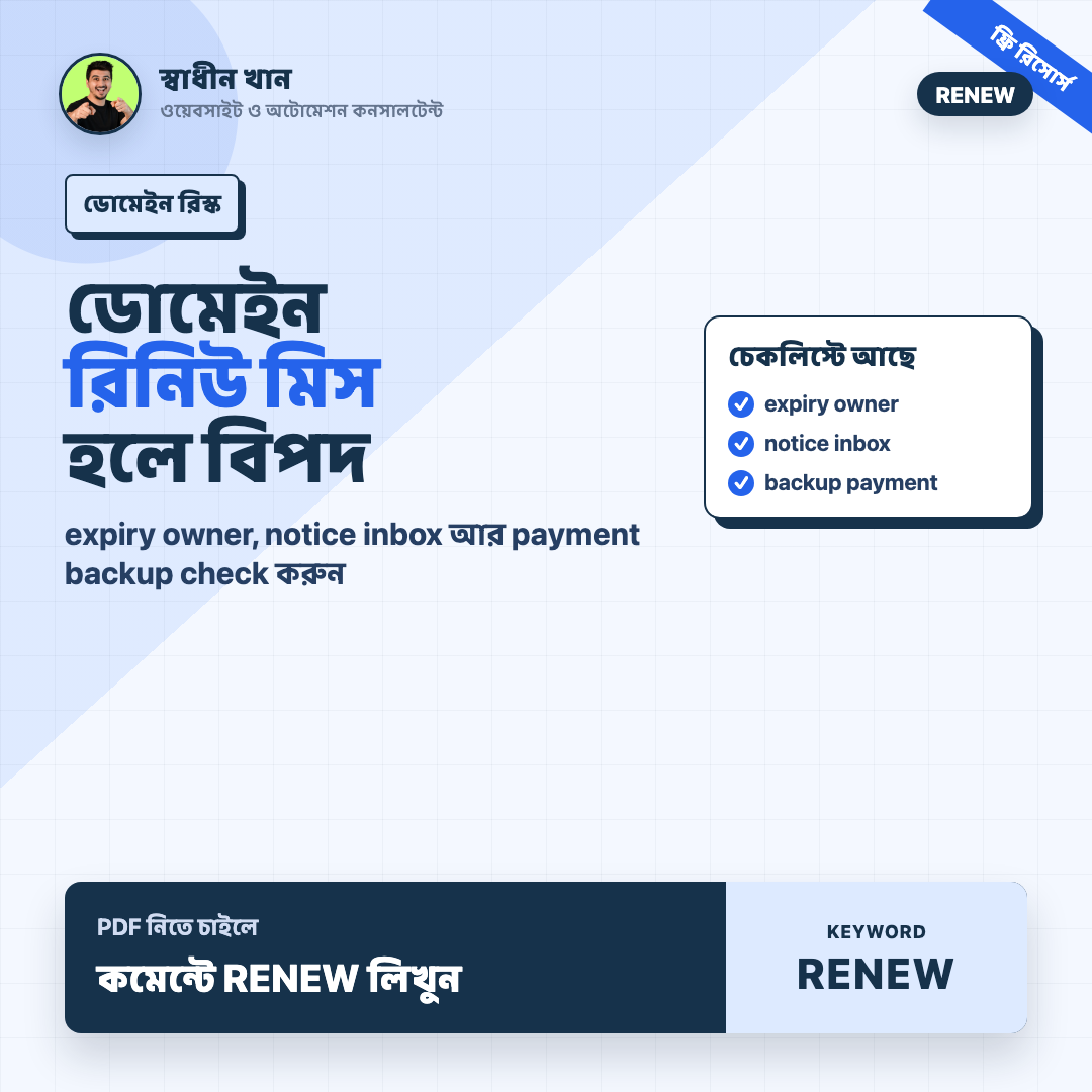 Domain Renewal Risk Checklist preview