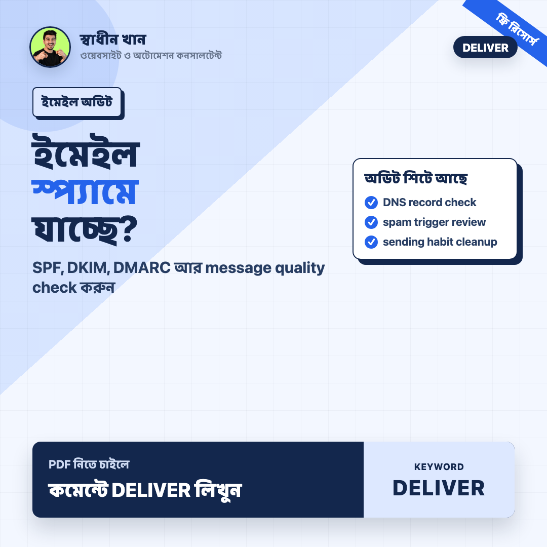 Email Deliverability Self-Audit Sheet preview