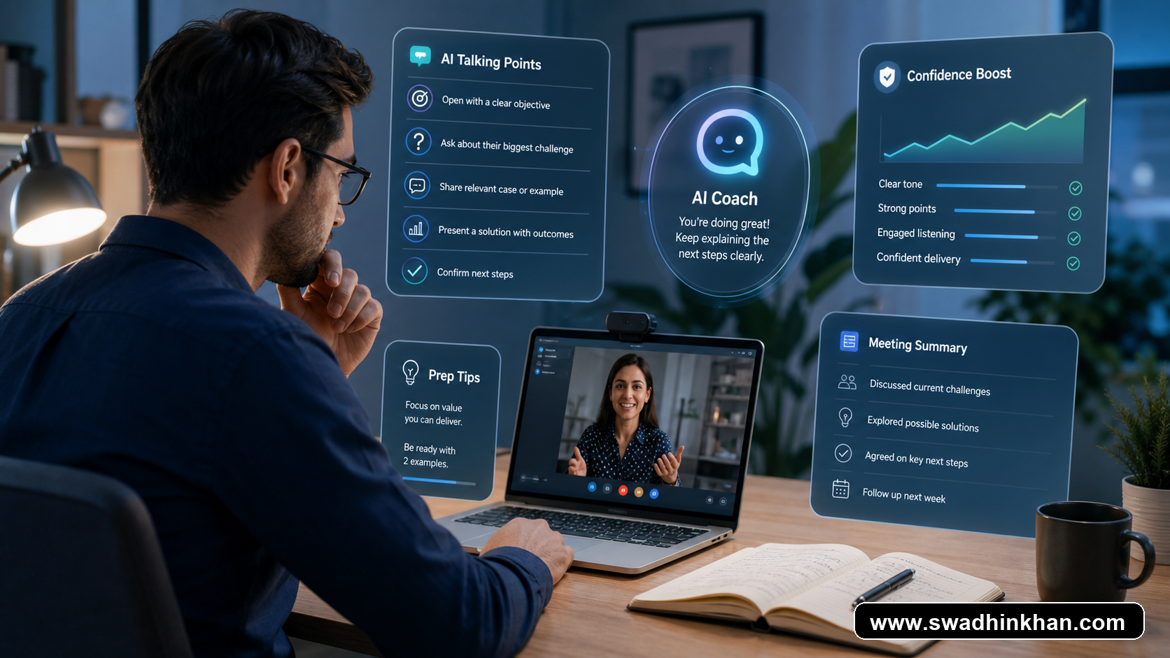 Master professional conversations with AI using Hedy AI meeting coaching