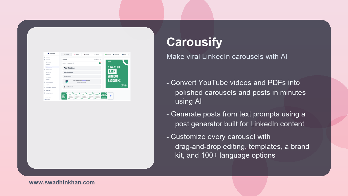 automate LinkedIn outreach workflow benefits with Carousify