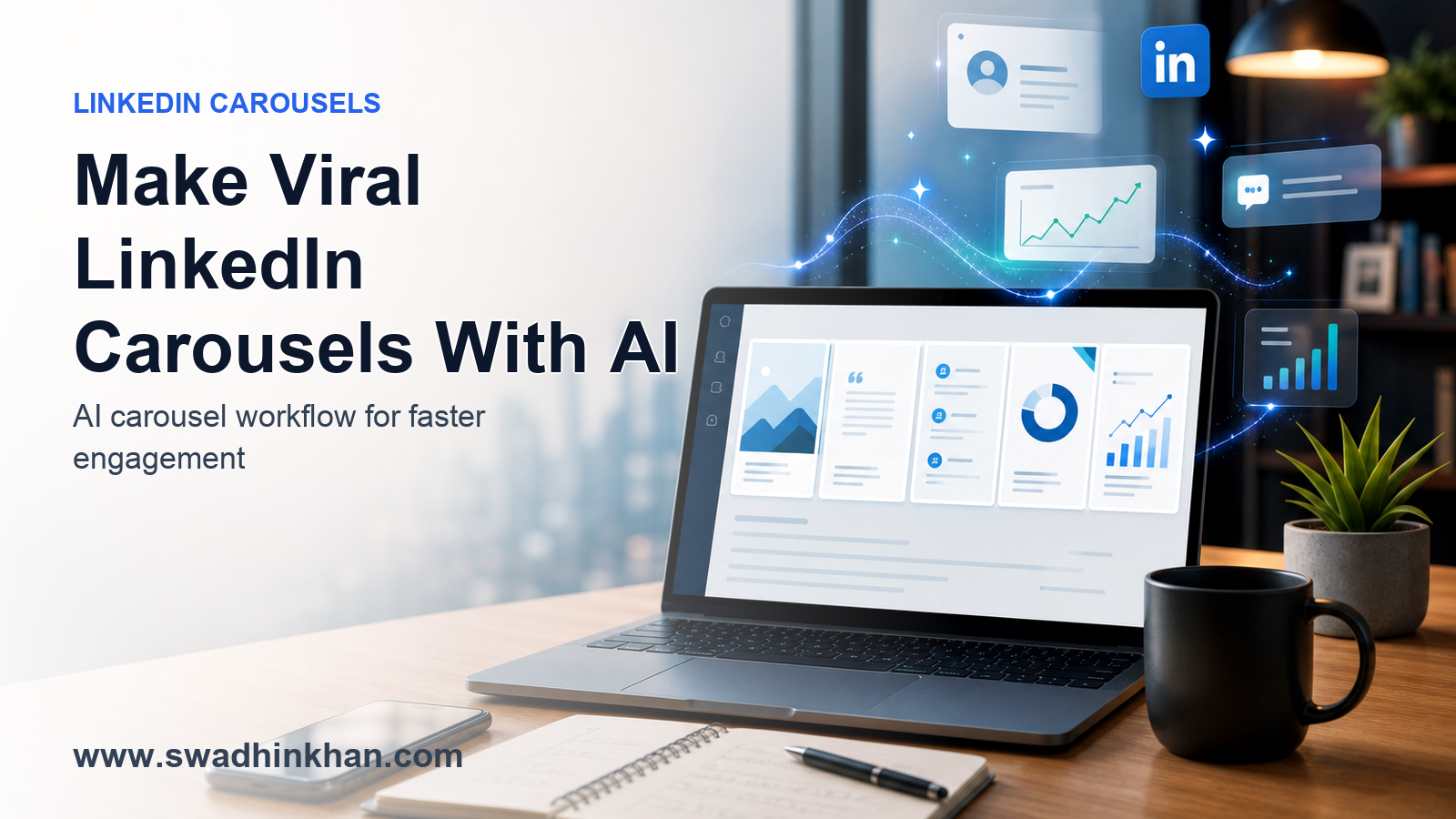 LinkedIn carousels with AI feature image by Swadhin Khan - Swadhin Khan LinkedIn carousels with AI feature image by Swadhin Khan