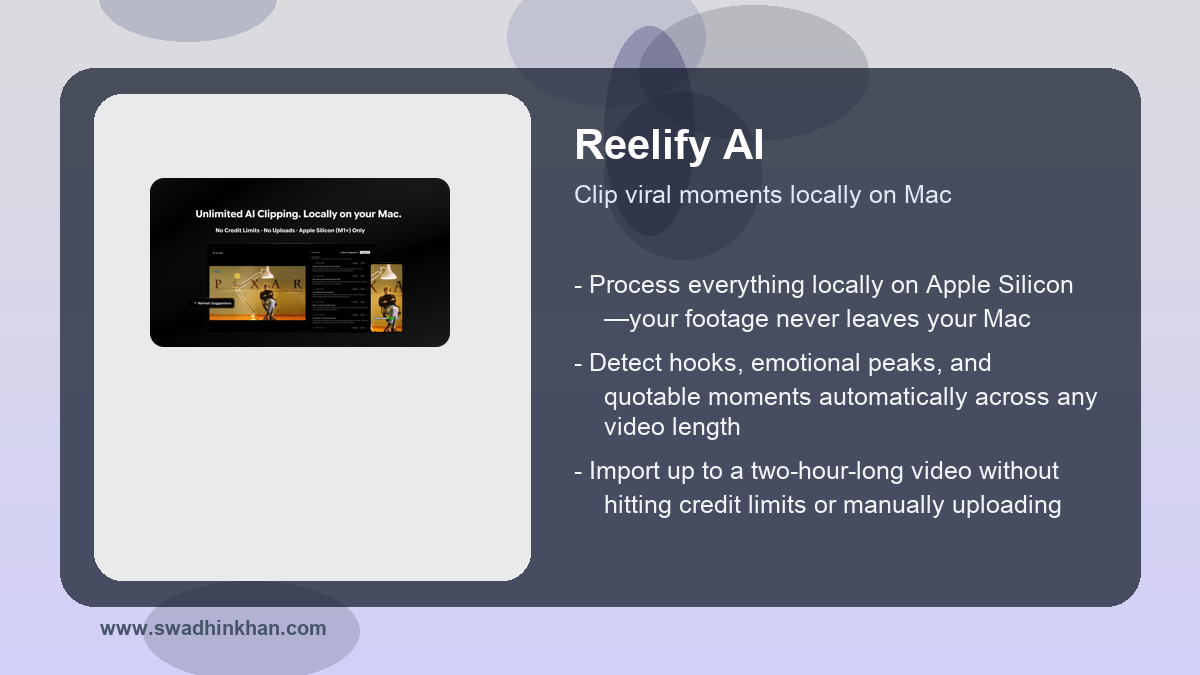 Reelify AI lifetime deal workflow benefits with Reelify AI