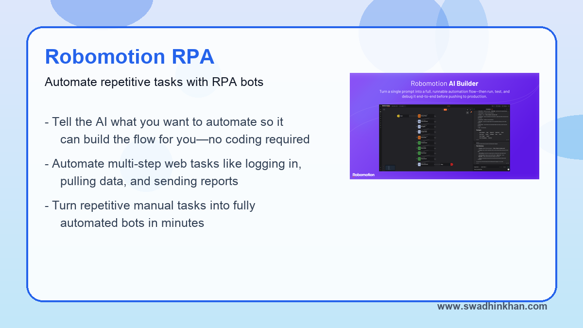 Robomotion RPA review workflow benefits with Robomotion RPA