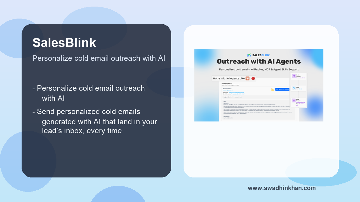 SalesBlink review workflow benefits with SalesBlink