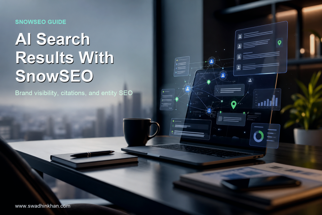 SnowSEO review premium feature image for AI search results