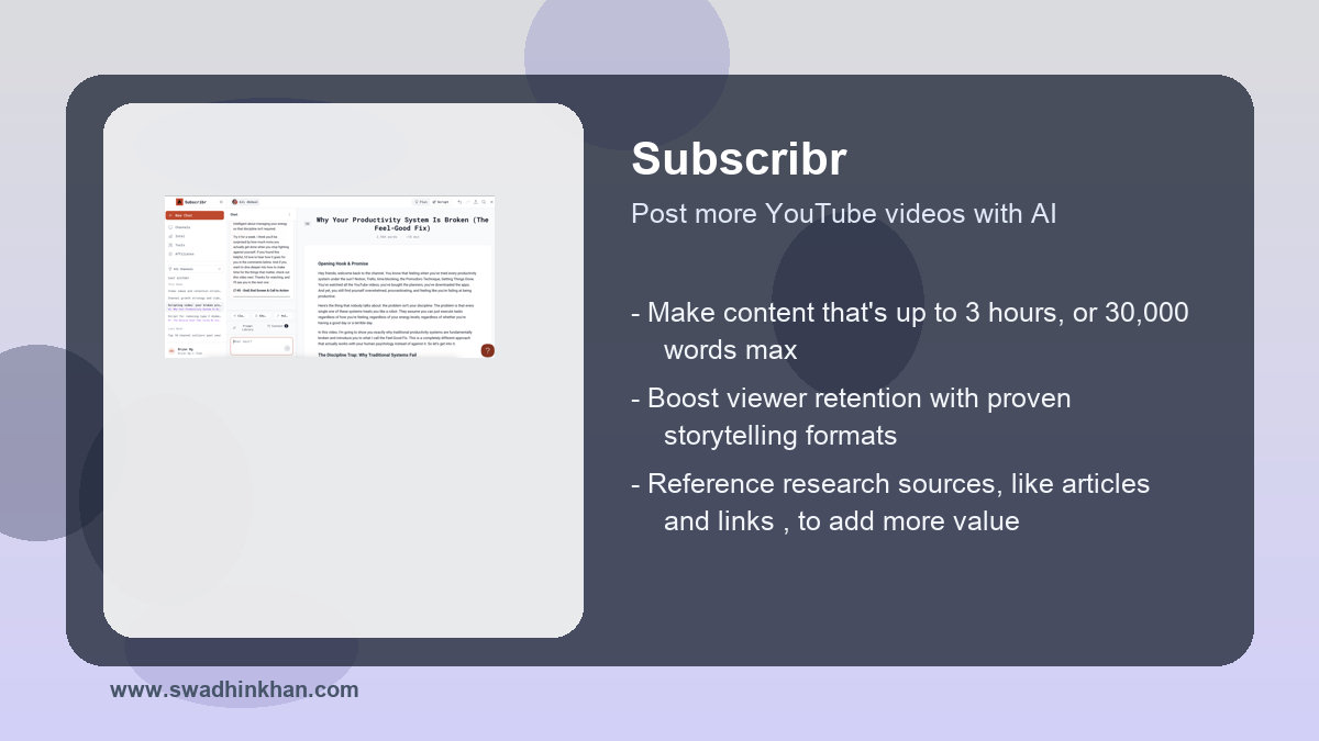 Subscribr review workflow benefits with Subscribr