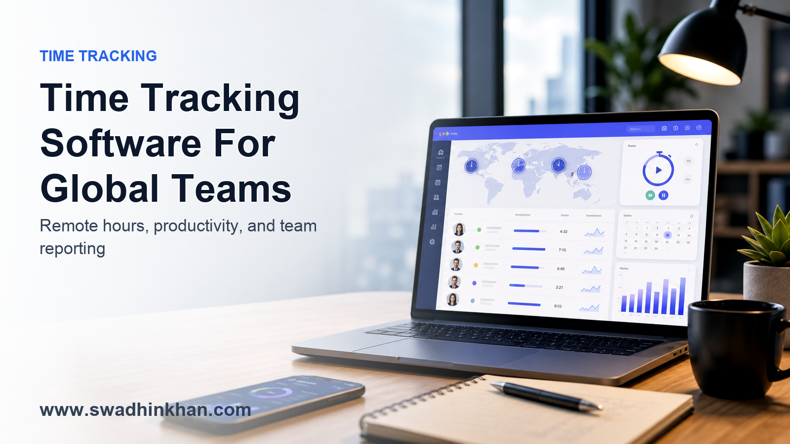 time tracking software for global teams feature image by Swadhin Khan - Swadhin Khan time tracking software for global teams feature image by Swadhin Khan