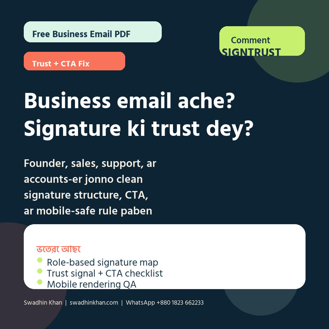 Business Email Signature Trust Checklist workbook preview