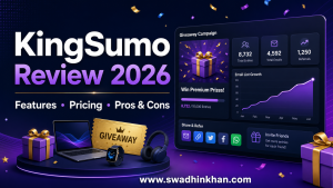 KingSumo review 2026 cover showing viral giveaways, referrals, and email list growth