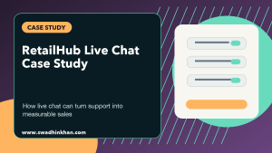 RetailHub live chat case study premium cover for support-driven sales growth