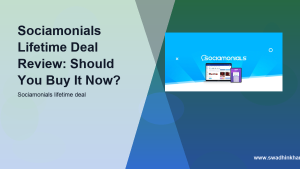 Sociamonials lifetime deal review cover for social media ROI and campaign automation