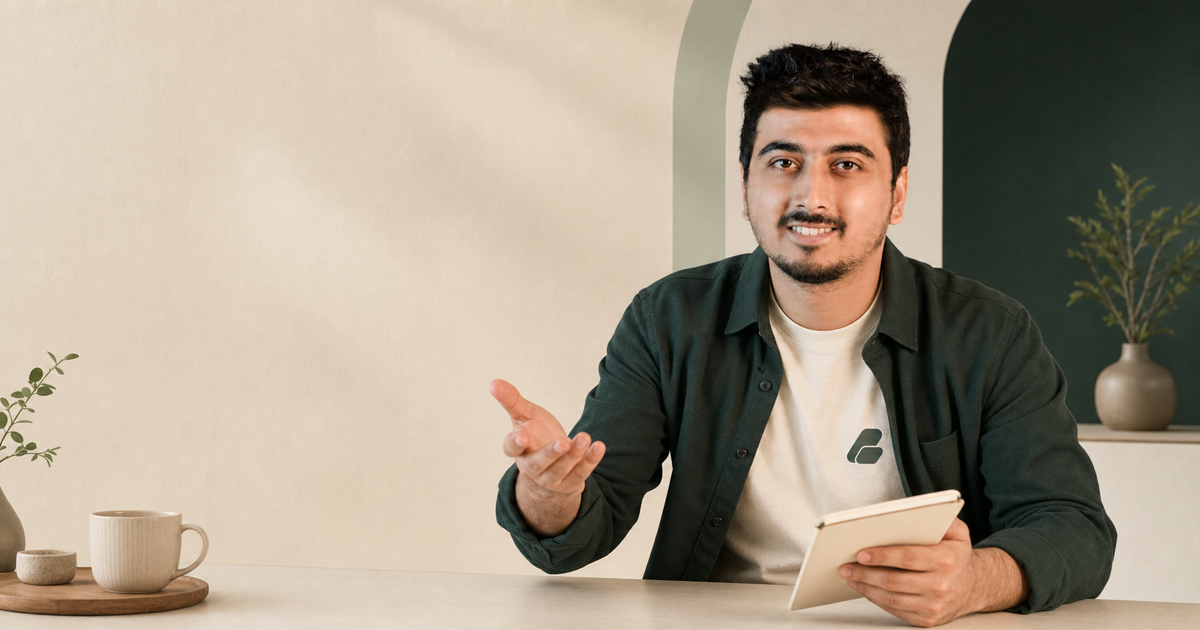 Swadhin Khan listening during a focused consultation