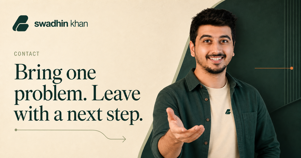 Swadhin Khan welcoming a direct conversation