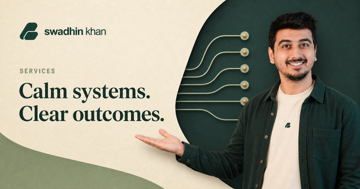 Swadhin Khan presenting his technical services