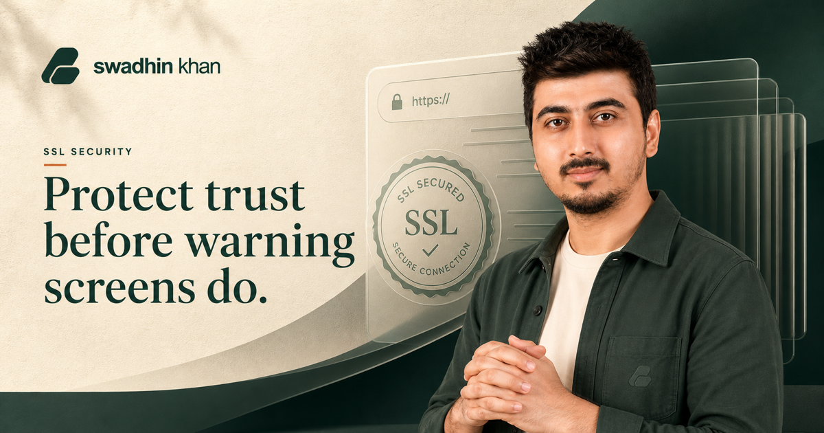 Swadhin Khan presenting SSL & Security