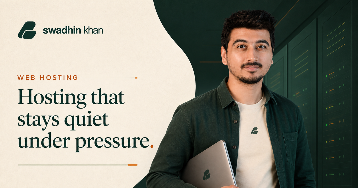 Swadhin Khan presenting Web Hosting