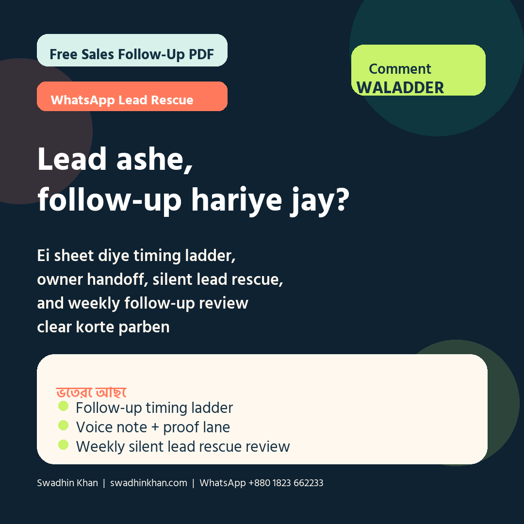 WhatsApp Lead Follow-Up Ladder Sheet workbook preview