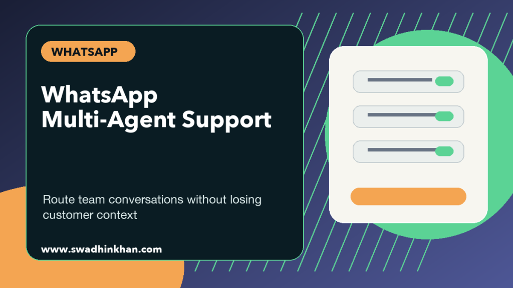 WhatsApp multi-agent support premium cover for team inbox routing and customer replies
