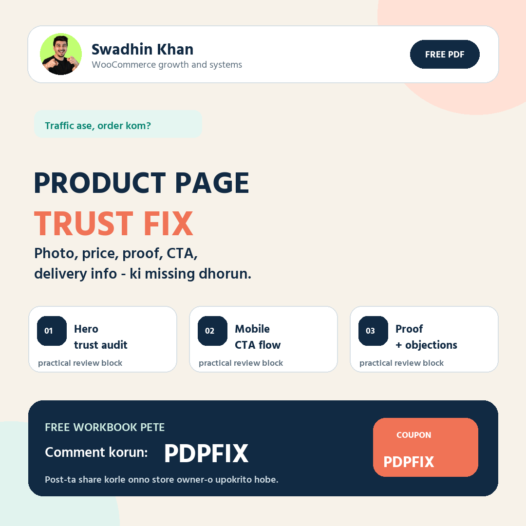 WooCommerce Product Page Trust Fix Sheet workbook preview