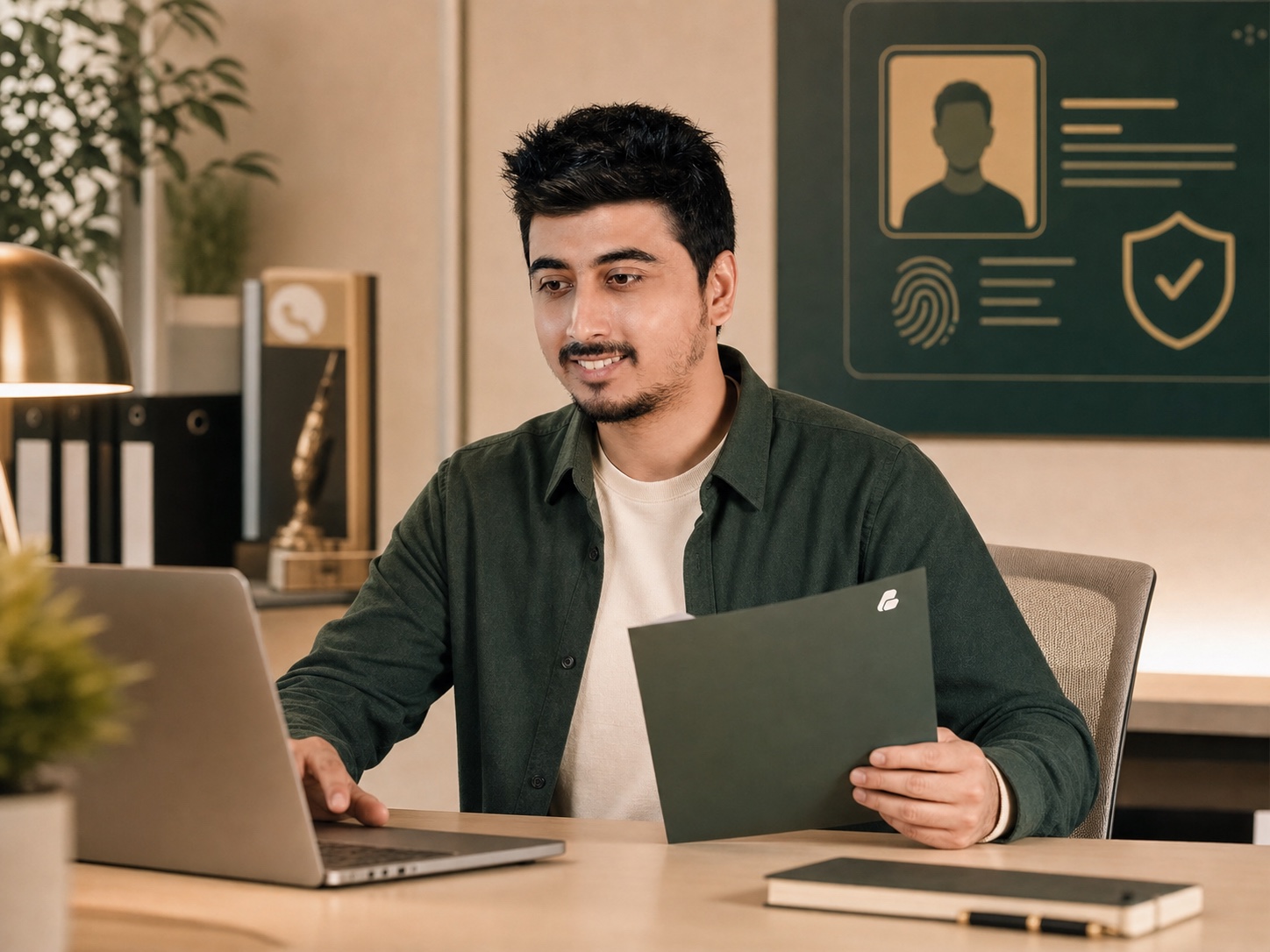BTCL .bd domain identity verification workflow-এর জন্য document folder ও secure digital service review করছেন Swadhin Khan