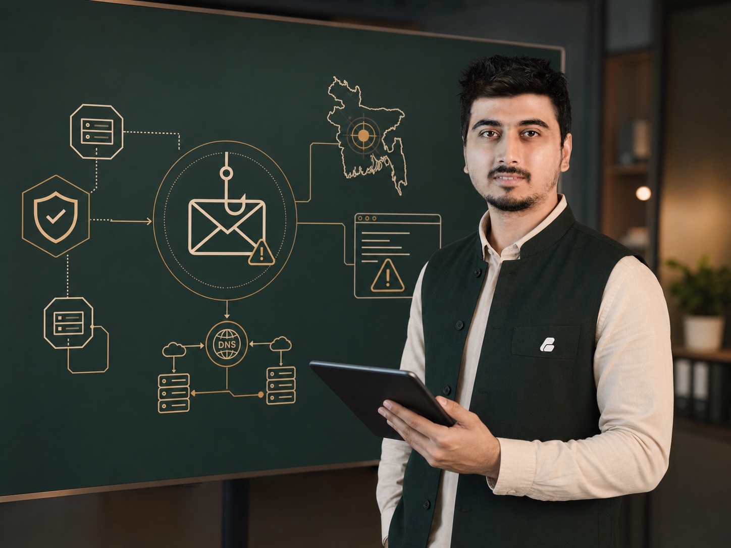 Bangladesh phishing-response architecture, DNS nodes and local trust signal review করছেন Swadhin Khan