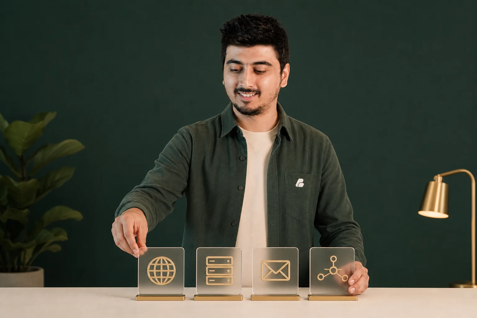 Swadhin Khan domain, hosting, email ও DNS connection-এর চারটি outcome দেখাচ্ছেন