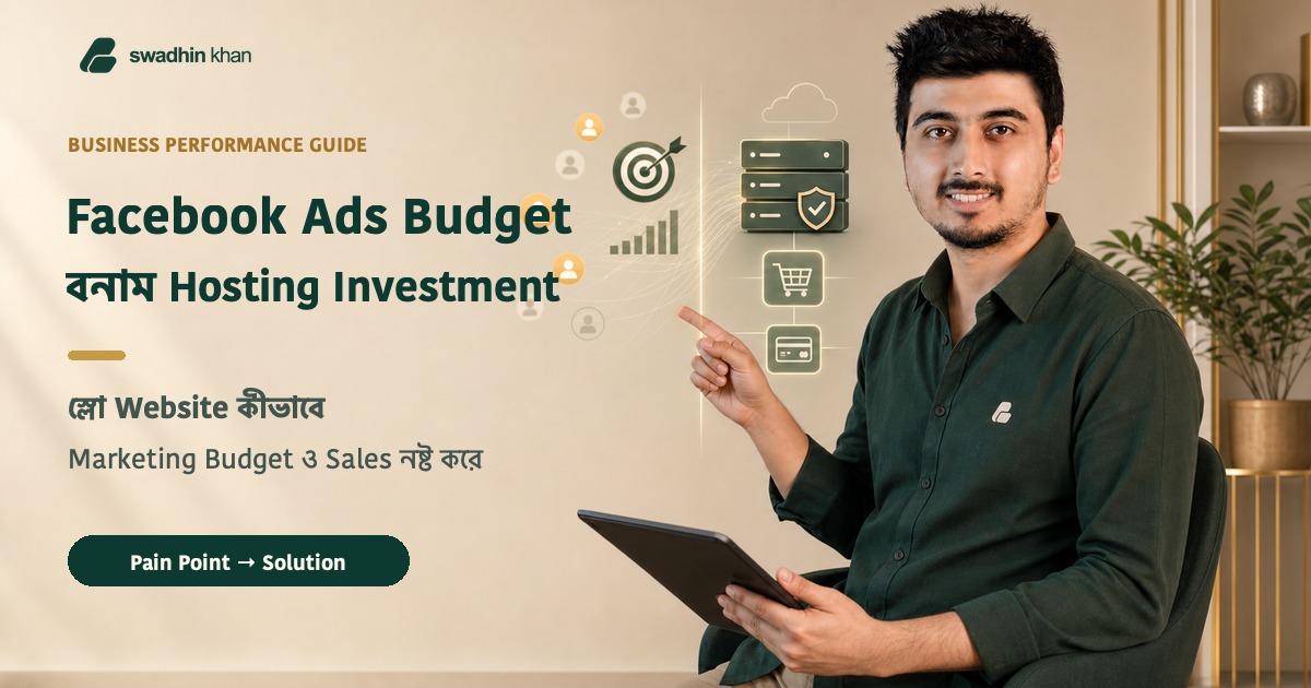 Facebook Ads budget বনাম hosting investment নিয়ে Swadhin Khan-এর বিশ্লেষণ