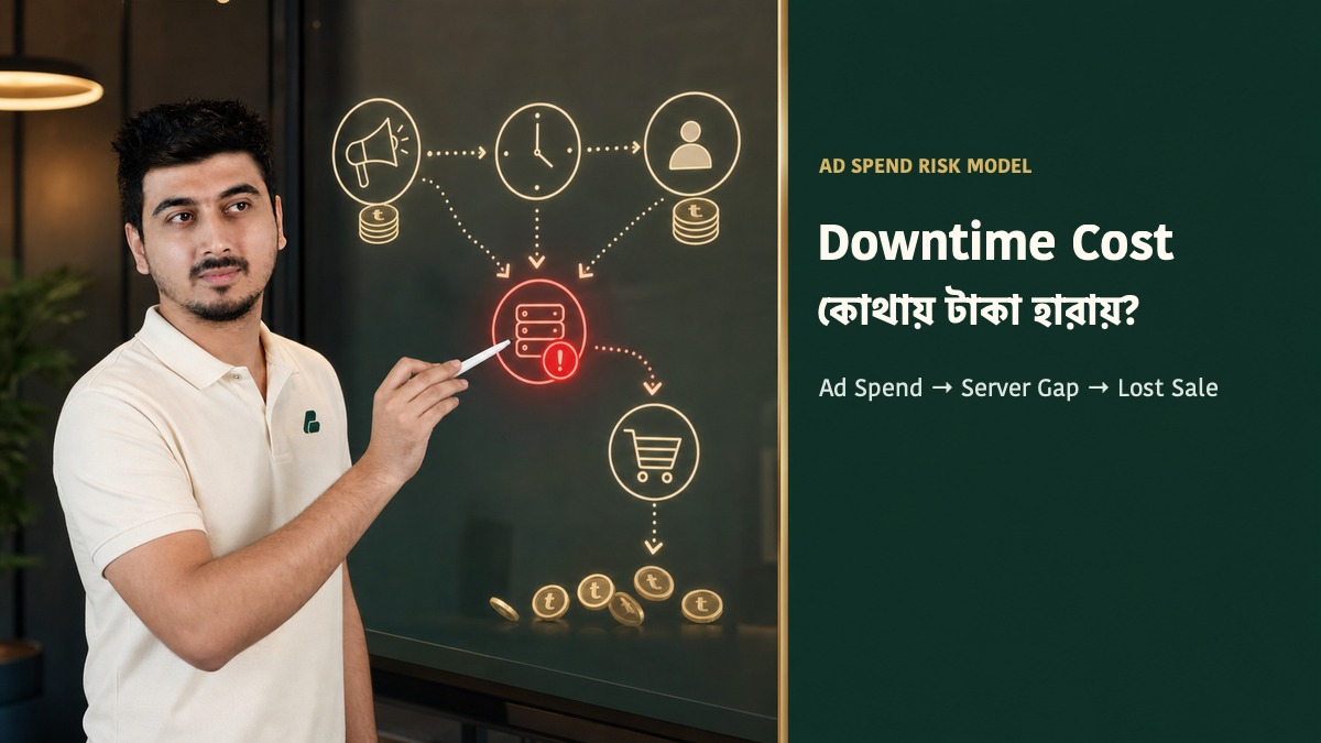 Swadhin Khan downtime-এর কারণে Facebook Ads budget ও lost sales risk ব্যাখ্যা করছেন