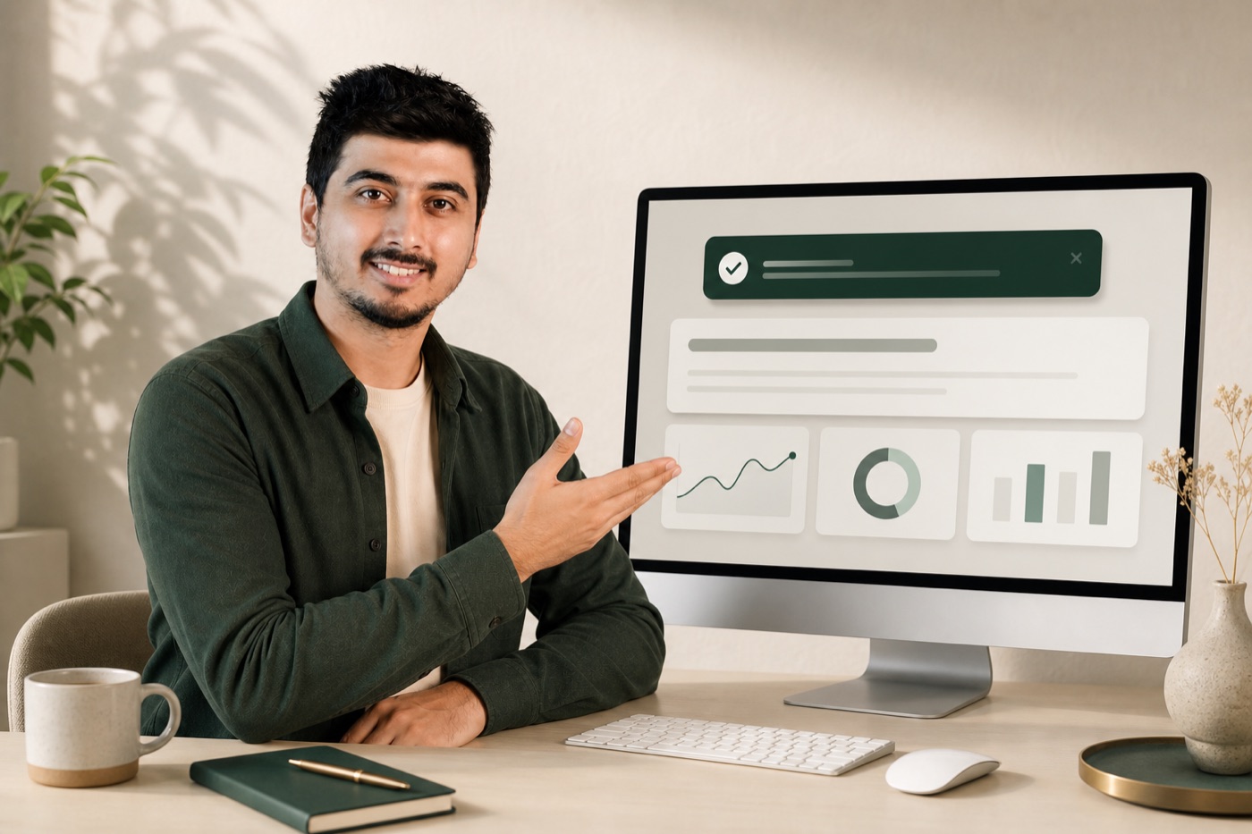 Swadhin Khan presenting the Swairish NotificationX dashboard