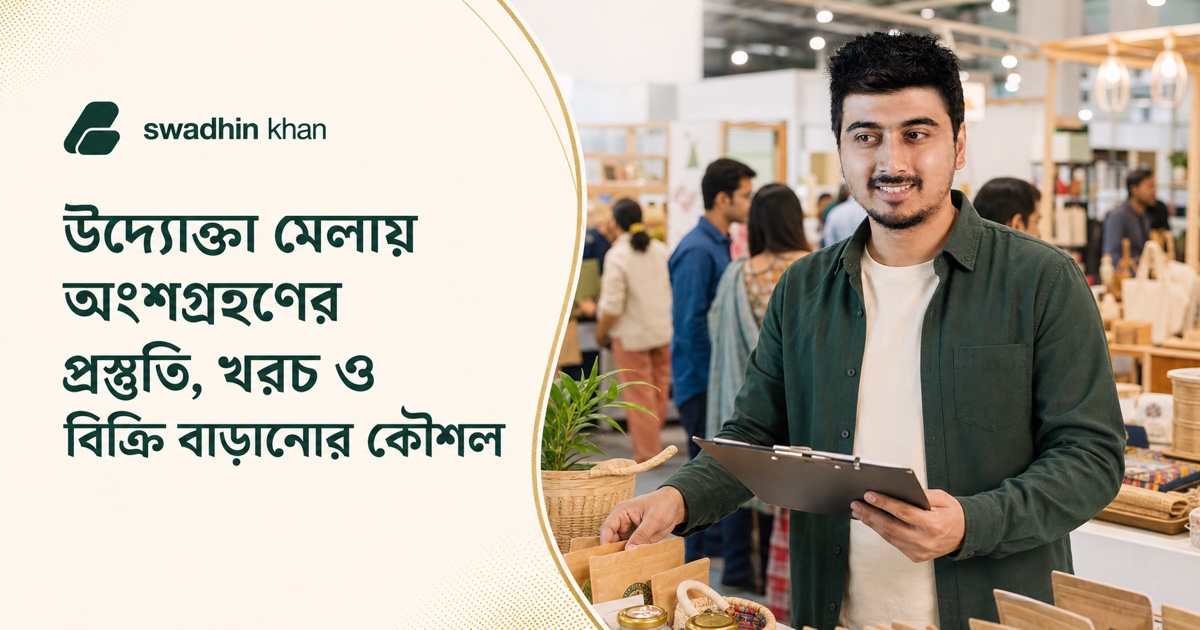 উদ্যোক্তা মেলায় অংশগ্রহণের প্রস্তুতি, খরচ ও বিক্রি বাড়ানোর কৌশল—Swadhin Khan গাইড