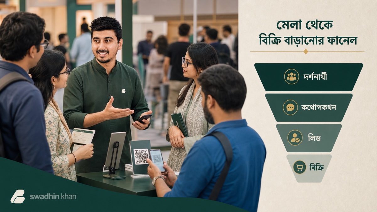 উদ্যোক্তা মেলায় দর্শনার্থী থেকে কথোপকথন, lead ও sale funnel