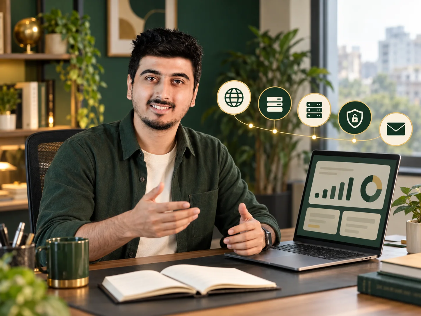 Swadhin Khan explaining a digital service business roadmap
