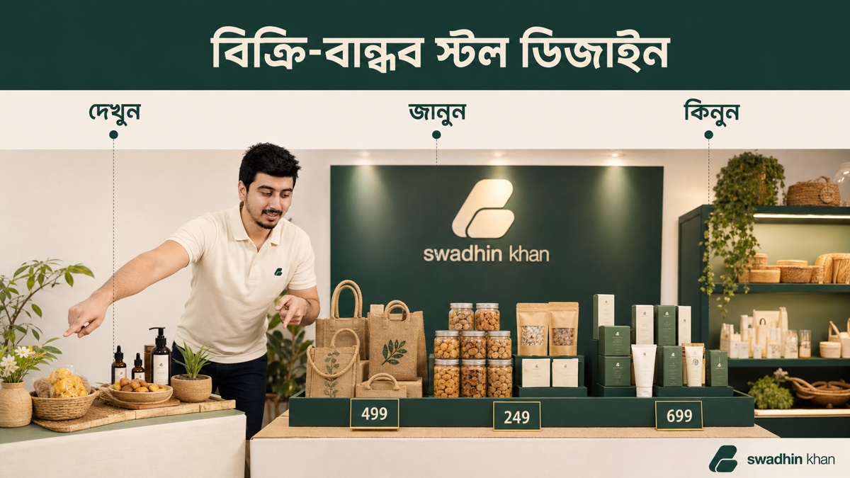 উদ্যোক্তা মেলা stall design—দেখুন, জানুন ও কিনুন zone