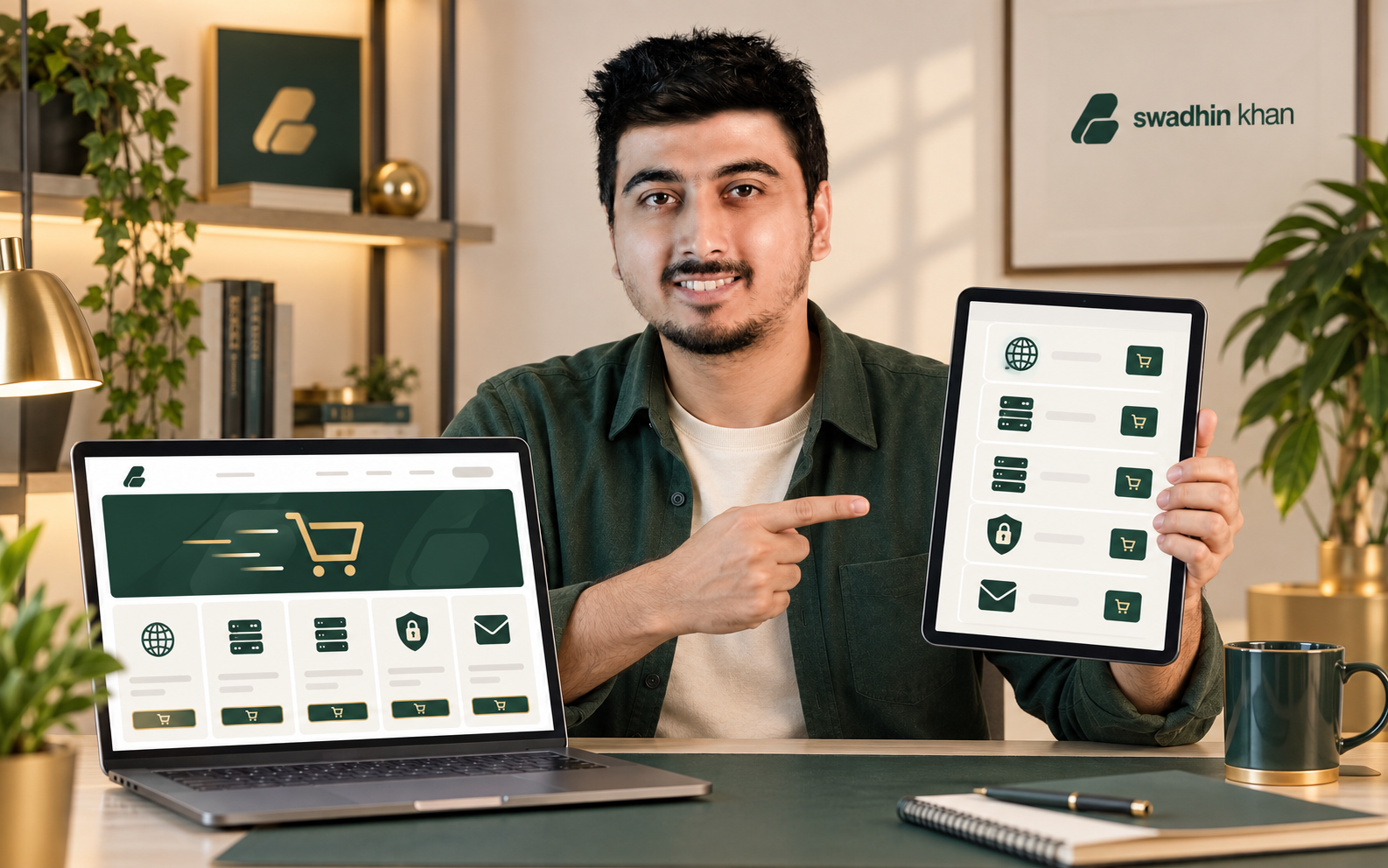 Swadhin Khan presenting a ready to sell digital service platform
